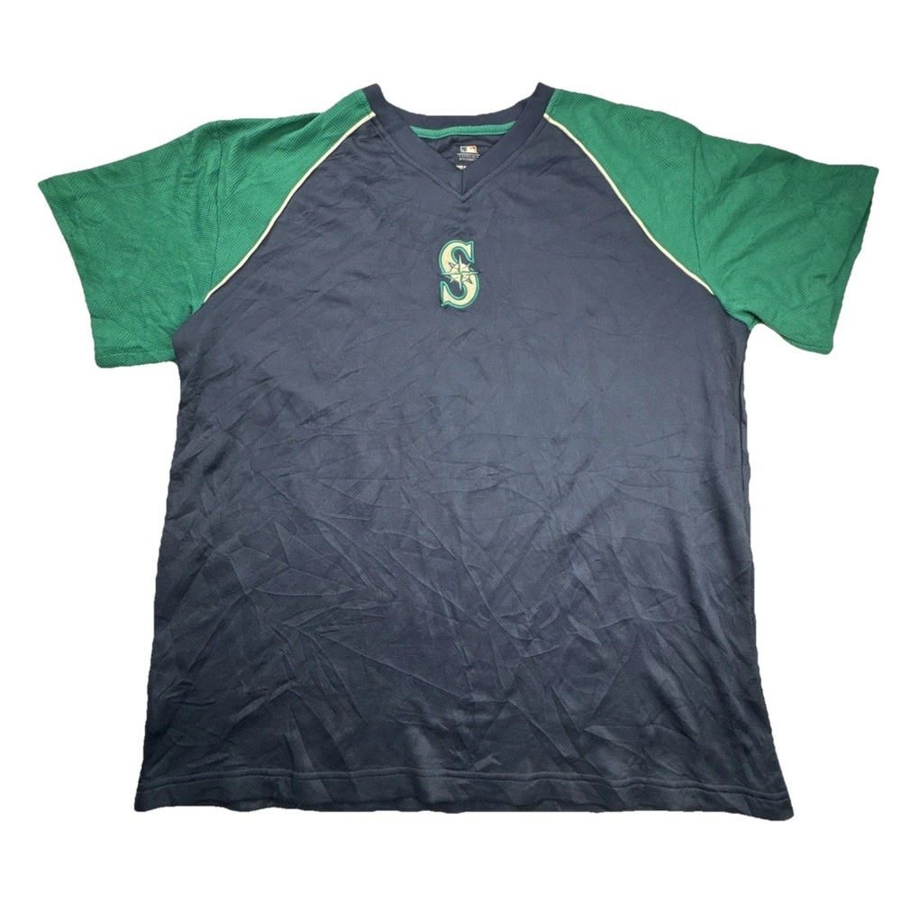 Vintage 2008 Seattle Mariners MLB Genuine Merchandise Shirt Men's Lrg Blue Green